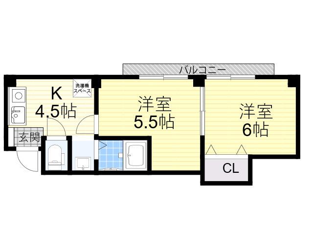 Y´S COMFORT(2K/2階)の間取り写真