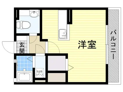 M´Sレトア(ワンルーム/1階)の間取り写真