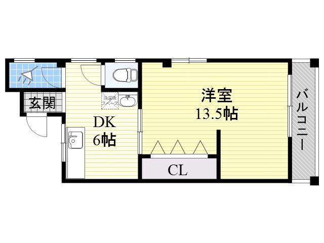 アレーズコート(1DK/3階)の間取り写真