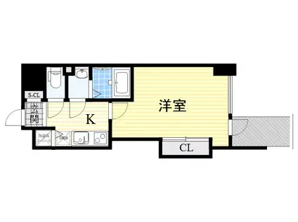 ラグゼ花園(1K/10階)の間取り写真