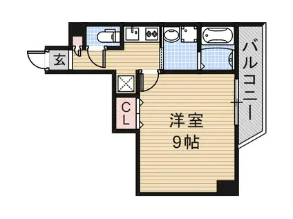 クレシア道頓堀(1K/7階)の間取り写真