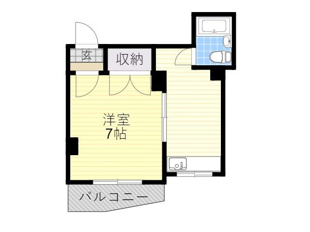 メゾン桜井(1DK/2階)の間取り写真