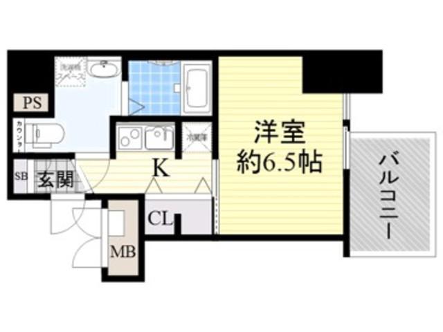 エスライズ御堂筋本町(1K/11階)の間取り写真