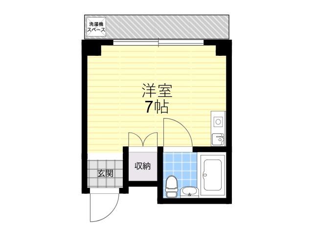 カーサウガタ(ワンルーム/1階)の間取り写真