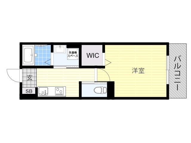 BELLEVUE生野西ANNEX(1DK/1階)の間取り写真