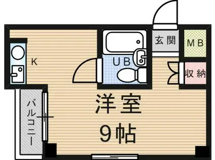 ベルトピア武庫之荘3(ワンルーム/4階)の間取り写真