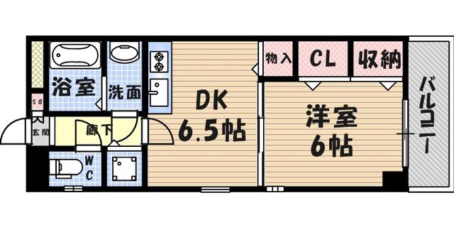 福寿荘参番館(1DK/1階)の間取り写真