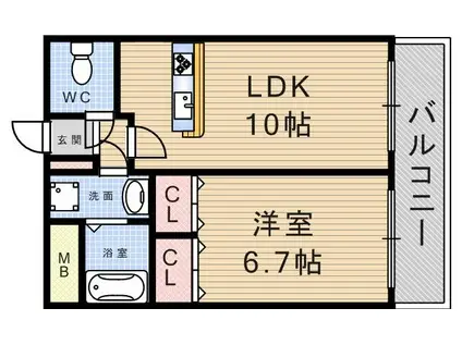 メゾンプチポール(1LDK/5階)の間取り写真