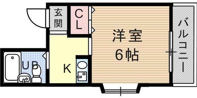 プチグレイス7番館(1K/2階)の間取り写真