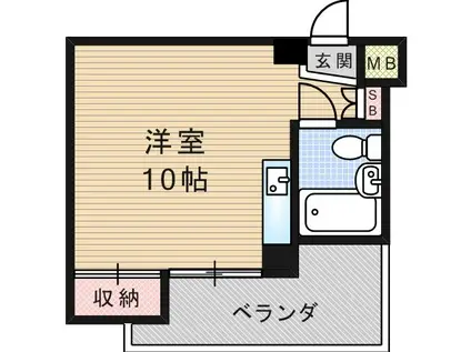 グレイスマンション2番館(ワンルーム/5階)の間取り写真