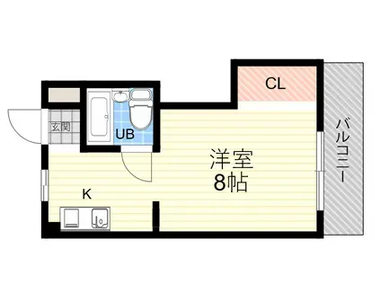 ソリオ武庫之荘(ワンルーム/1階)の間取り写真