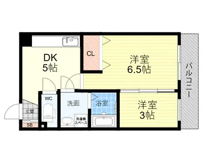 室田マンション(1DK/2階)の間取り写真