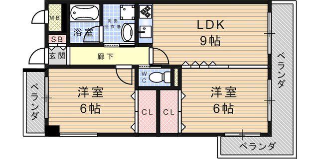 ルーラルエクシードTM(2LDK/4階)の間取り写真