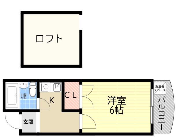 パレス11(1K/3階)の間取り写真