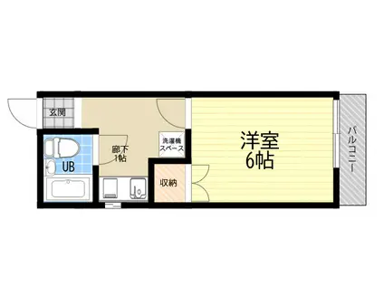 レオパレストリビュート 久米(1K/2階)の間取り写真