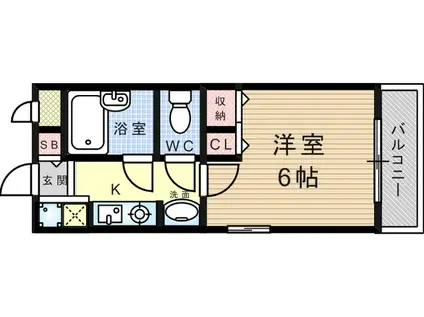 ステラハウス12(1K/1階)の間取り写真