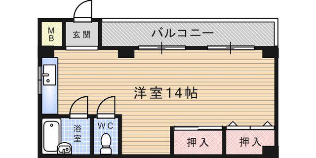 エトワール2(ワンルーム/3階)の間取り写真