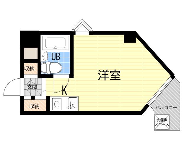 キューブ南武庫之荘3(ワンルーム/3階)の間取り写真
