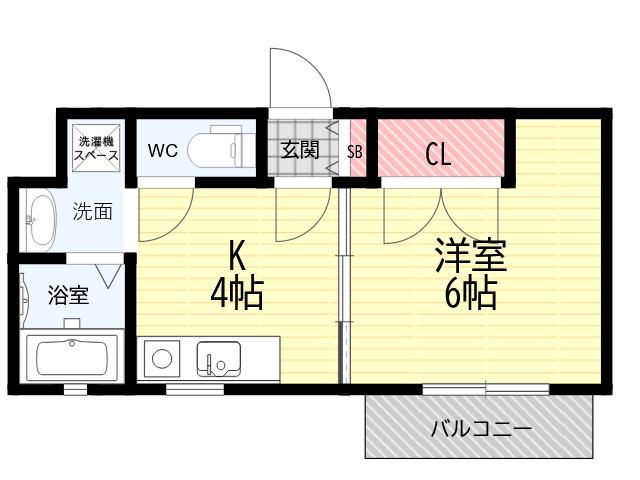 ステラハウス30(1DK/2階)の間取り写真