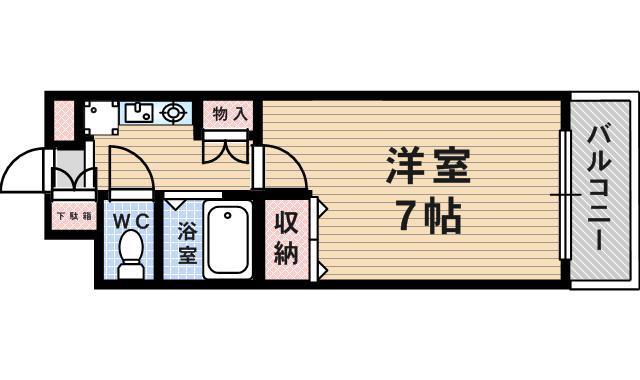 AVENIR(1K/2階)の間取り写真