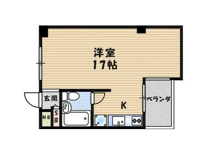 デイグラン武庫之荘(ワンルーム/3階)の間取り写真