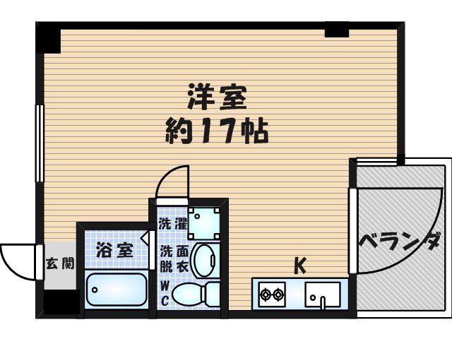 デイグラン武庫之荘(ワンルーム/1階)の間取り写真