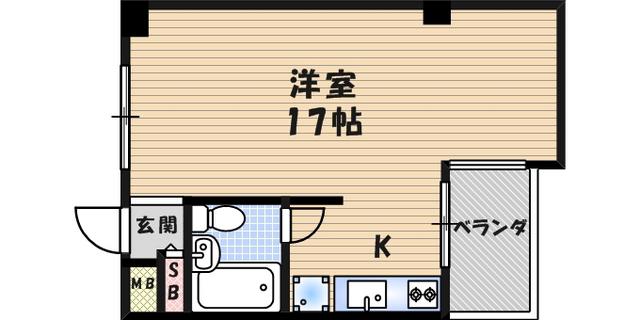 デイグラン武庫之荘(ワンルーム/1階)の間取り写真