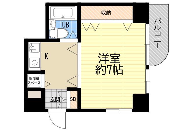 ロングライフ3(1DK/2階)の間取り写真