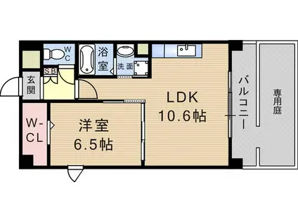 モントレゾール(1LDK/1階)の間取り写真