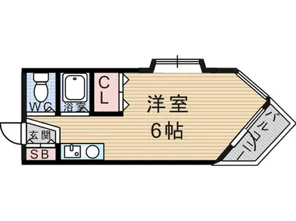 リバーヒル富松(ワンルーム/5階)の間取り写真