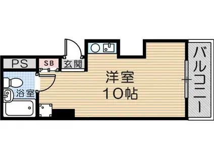 KO立花マンション(ワンルーム/5階)の間取り写真