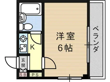 エクセレンス武庫之荘(1K/4階)の間取り写真