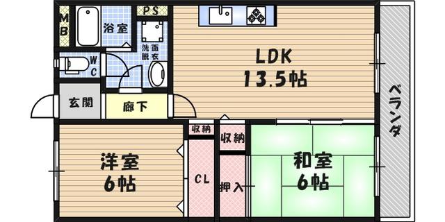パークハイム(2LDK/3階)の間取り写真