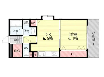 CONA-PALAZZO(1DK/3階)の間取り写真