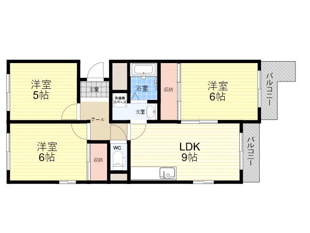 アビタコアⅢ(3LDK/1階)の間取り写真