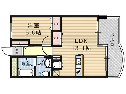 コナビレッジ4(1LDK/2階)の間取り写真