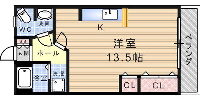 高寺マンション(ワンルーム/1階)の間取り写真