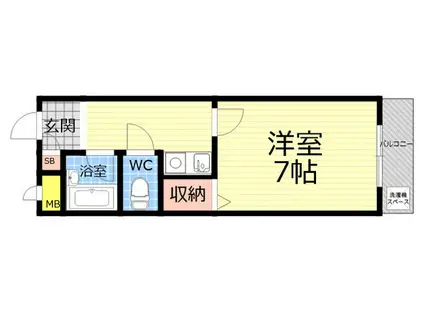 リアーズ武庫之荘(1K/4階)の間取り写真