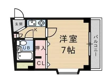 ステラハウス24(1K/3階)の間取り写真