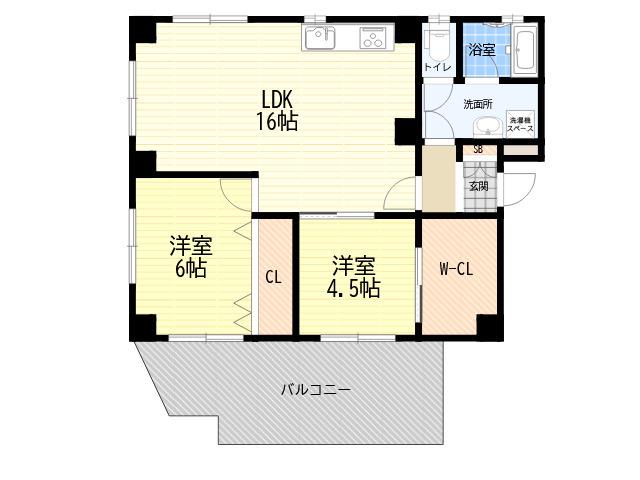 パークハイム(2LDK/1階)の間取り写真