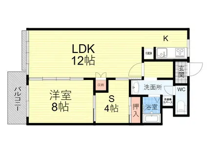 阪急神戸本線 武庫之荘駅 徒歩10分 7階建 築52年(1LDK/6階)の間取り写真
