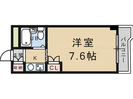 アルテハイム武庫之荘(ワンルーム/3階)の間取り写真