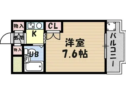 アルテハイム武庫之荘(1K/4階)の間取り写真