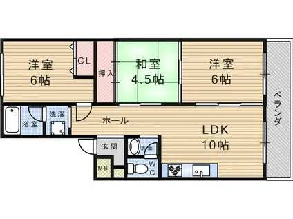 アネックス武庫之荘(3LDK/3階)の間取り写真