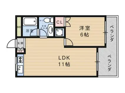 コナビレッジ8(1LDK/2階)の間取り写真
