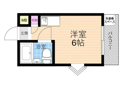 メゾンド・パルテ-ル(ワンルーム/3階)の間取り写真