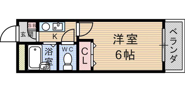 ABCビル(1K/2階)の間取り写真