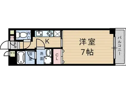 エルシ誠宏3番館(1K/2階)の間取り写真