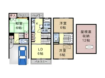 ローズガーデン立花(3LDK)の間取り写真