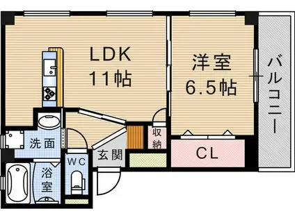 ときわハイム(1LDK/2階)の間取り写真